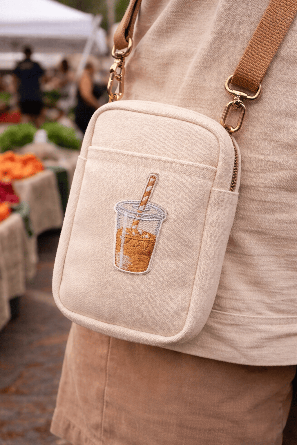 Iced Coffee, Drinks, Beverage, Embroidered, Iron on Patch