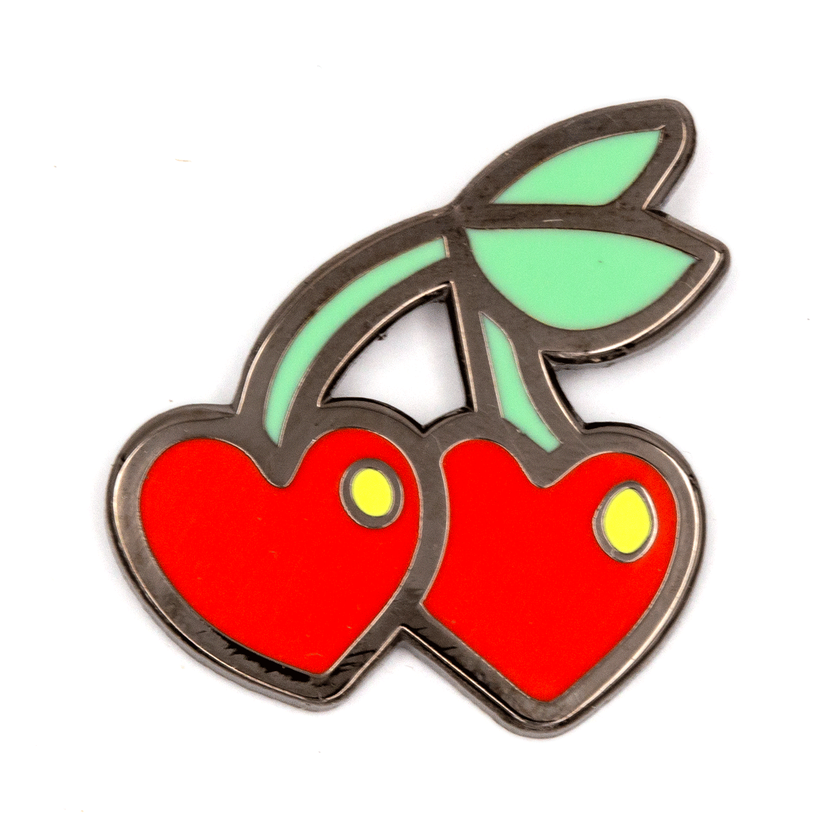 Heart Cherries Enamel Pin