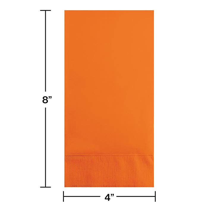 Sunkissed Orange 3 Ply Guest Towels, 16/Pkg