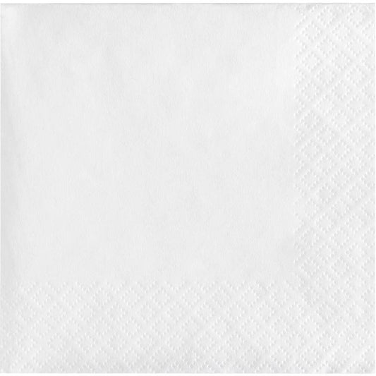 White Value Friendly Beverage Napkins, 20/Pkg