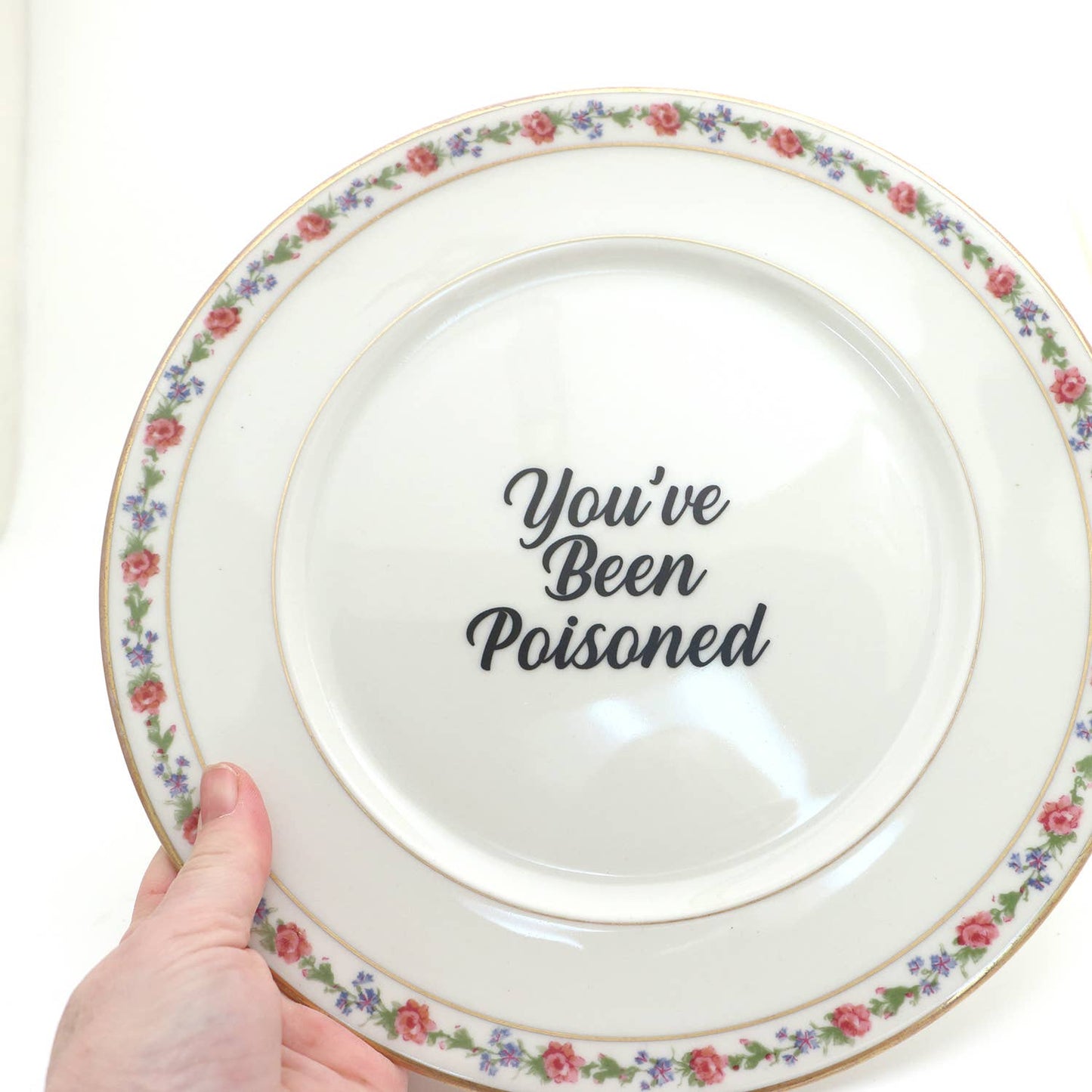 You've Been Poisoned vintage upcycled 10.5" Plate Program