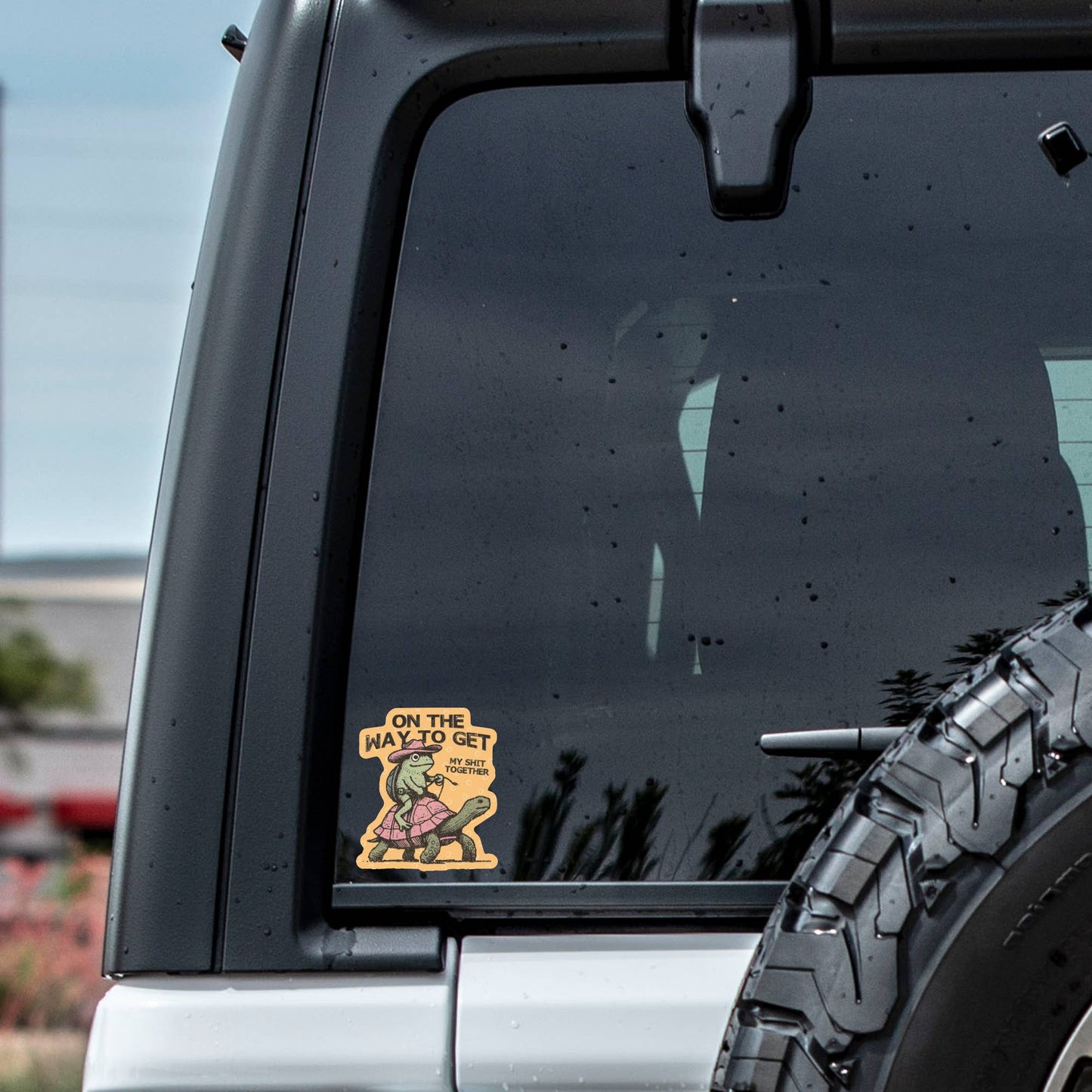 On The Way to Get My Shit Together Frog Turtle Sticker