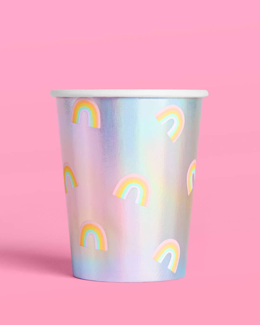 Rainbow Cups - 24 paper cups, Pastel Birthday Party