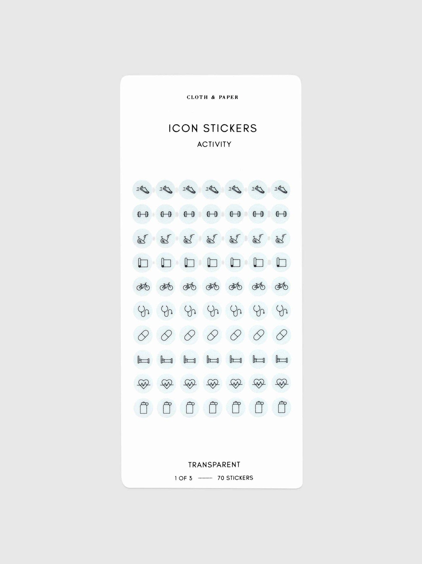 Wellness Stickers | Icons, Text & Drops: Aspen