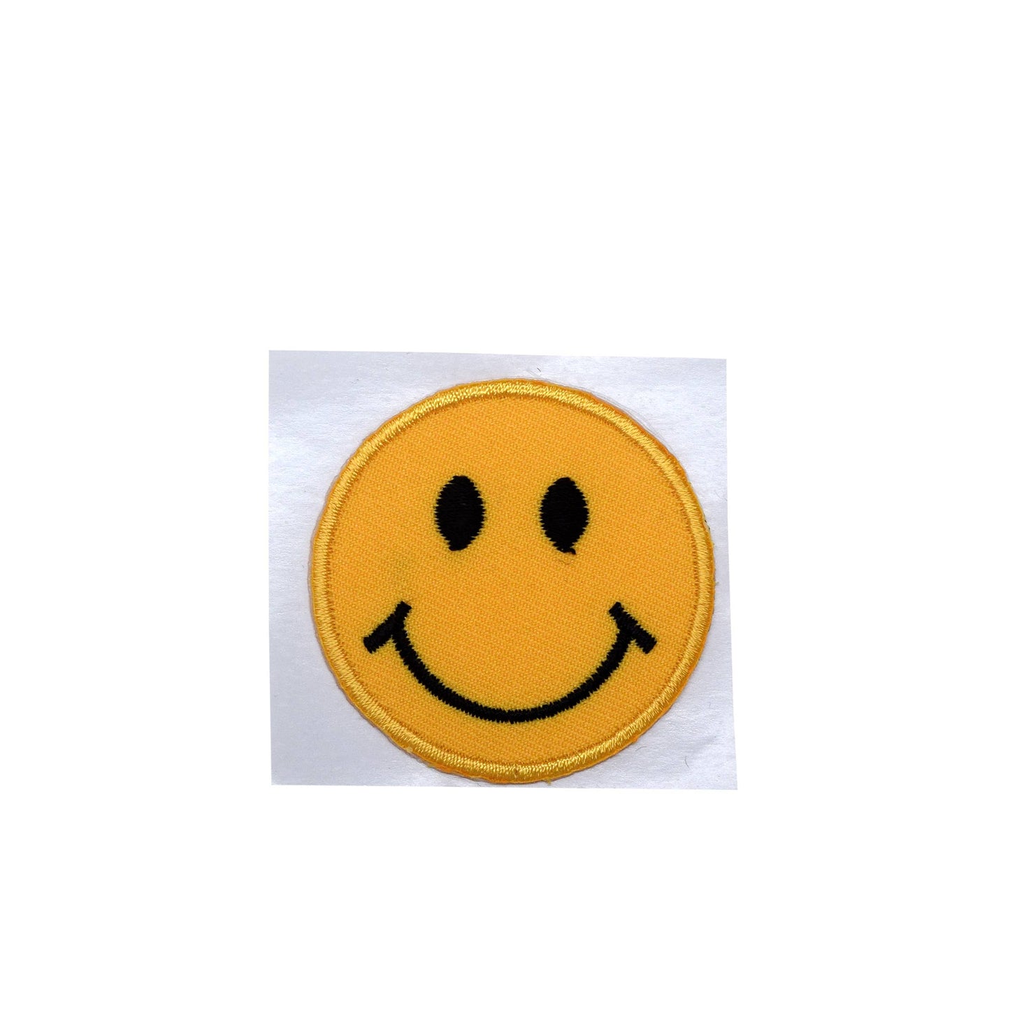 SMALL - Smiling Face, Embroidered, Iron on Patch