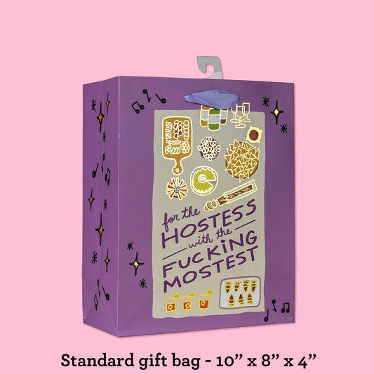 Hostess With the Fucking Mostest deluxe gift bag  : Standard Gift Bag - 10" x 8" x 4"