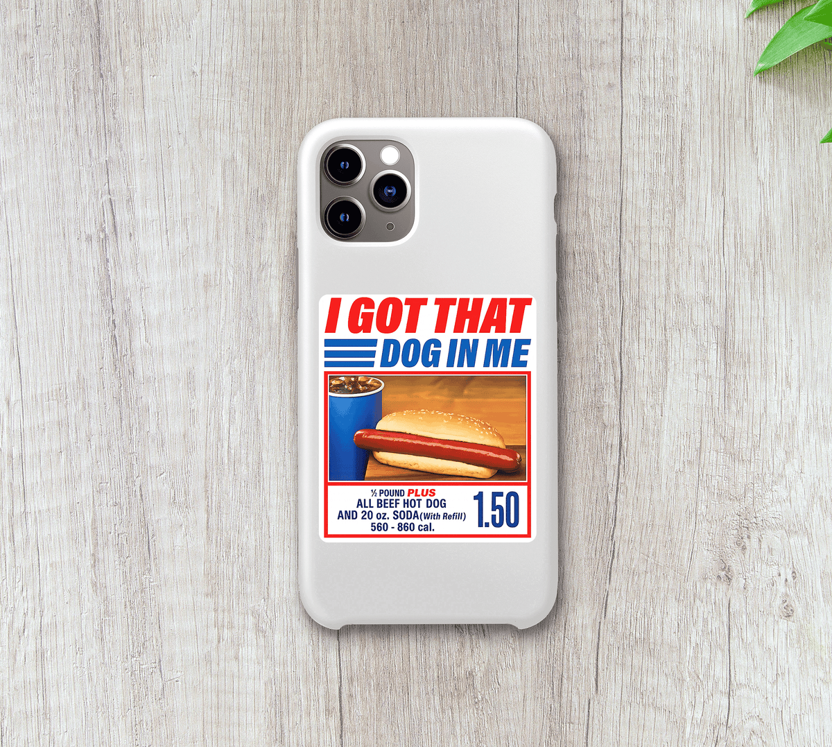 I Got That Dog In Me Funny Hot Dog Sticker Retro Food: 3" tall