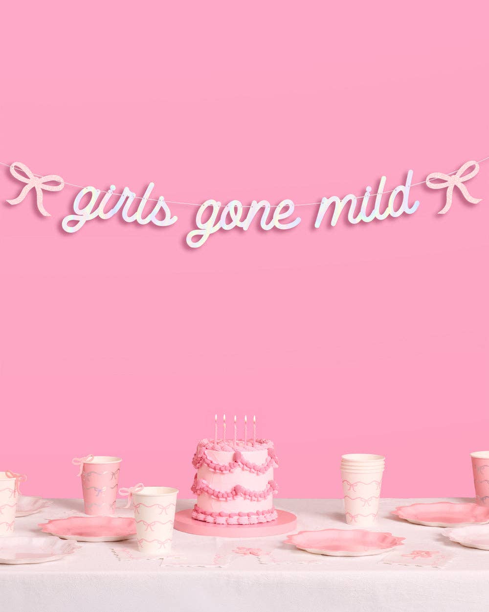 Girls Gone Mild Banner - iridescent foil banner, bachelorette sign, girls night, bday