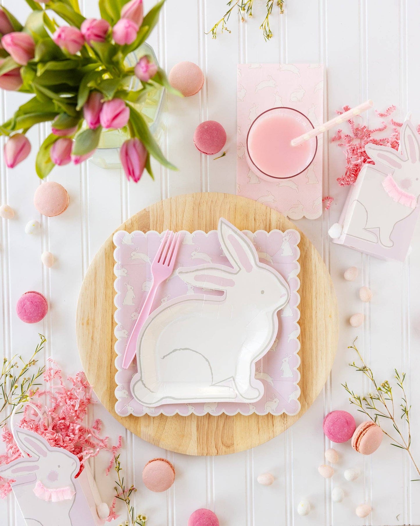 Full Bunny Shaped Paper Plate
