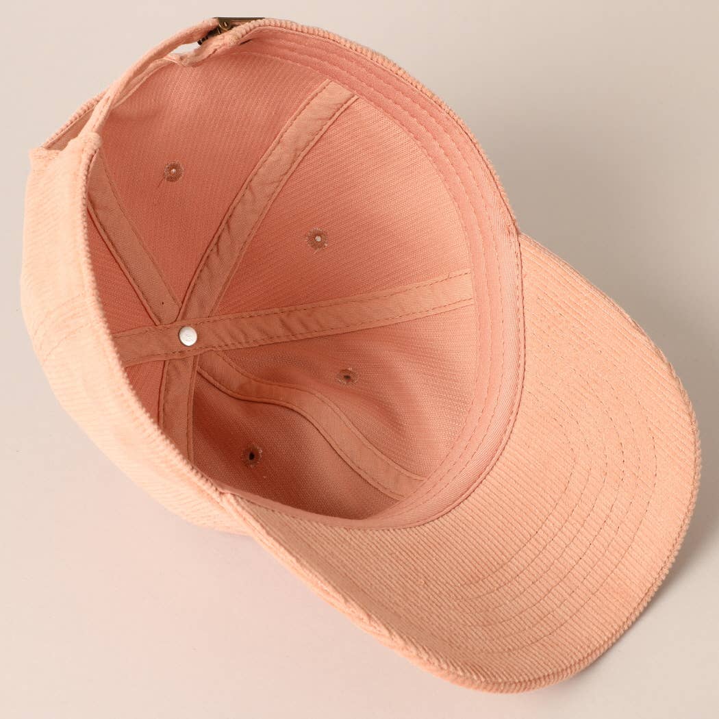 Cute Mini Happy Face Embroidered Baseball Cap: OFF WHITE / ONE SIZE