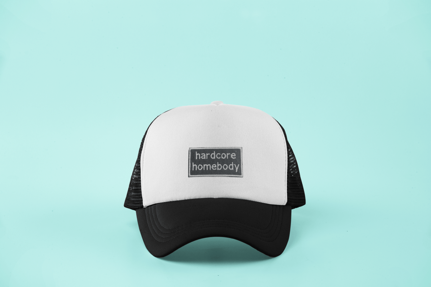 Hardcore Homebody, Embroidered, Iron on Patch, Hat Bar