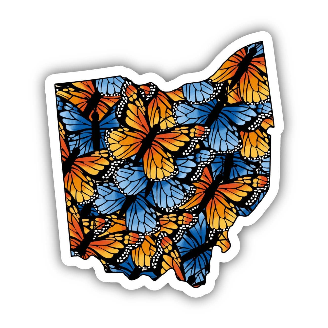 Ohio Butterfly Pattern Sticker