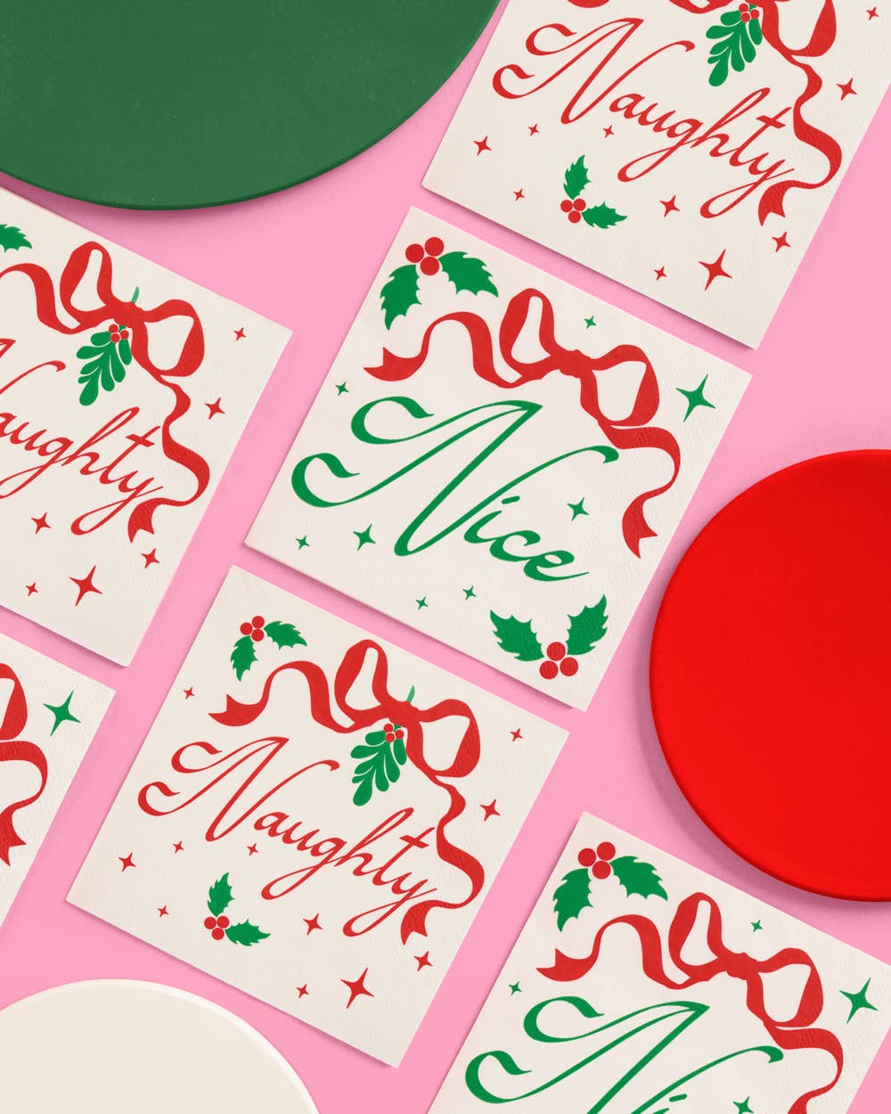 Naughty or Nice Napkins - 25 paper napkins Christmas Xmas Holiday Tablescape
