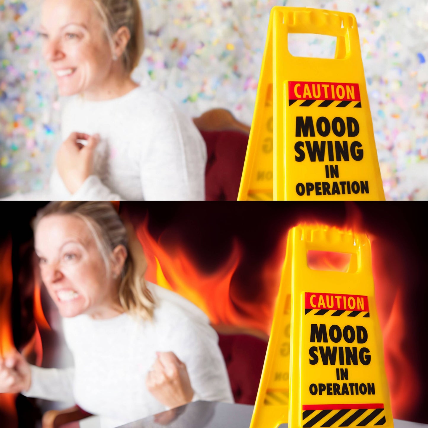 Mood Swing Desk Warning Sign - Novelty/Gag Gifts For Adults