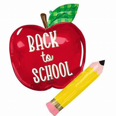 31" Back to School Apple & Pencil Balloon