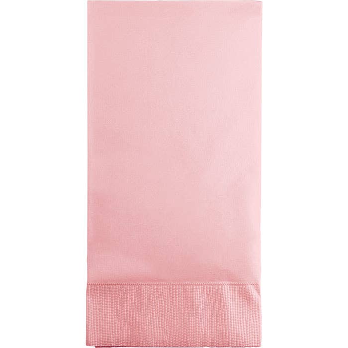 Classic Pink 3 Ply Guest Towels, 16/Pkg