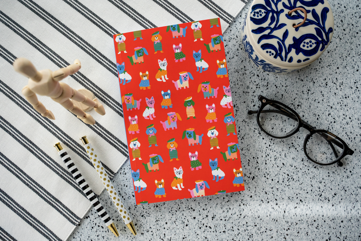 Paris Pups Classic Layflat Notebook Journal LFC2654L
