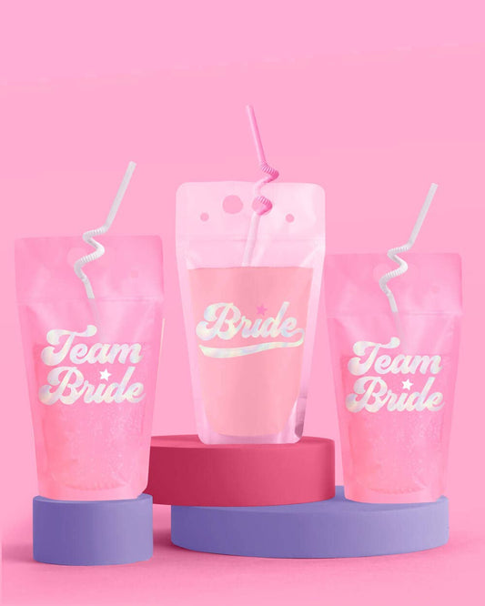 Team Bride Drink Pouches, Bachelorette, Bridal Shower