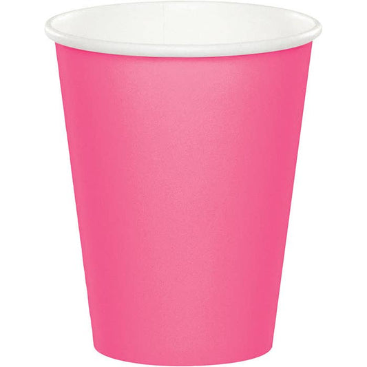 Candy Pink Value Friendly 9 oz Hot & Cold Paper Cups, 8/Pkg
