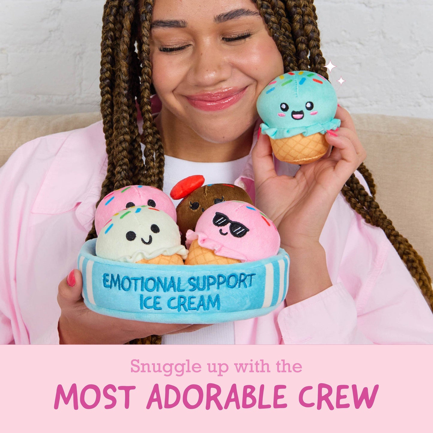 Emotional Support Ice Cream – Set of 5 Ice Cream Cones