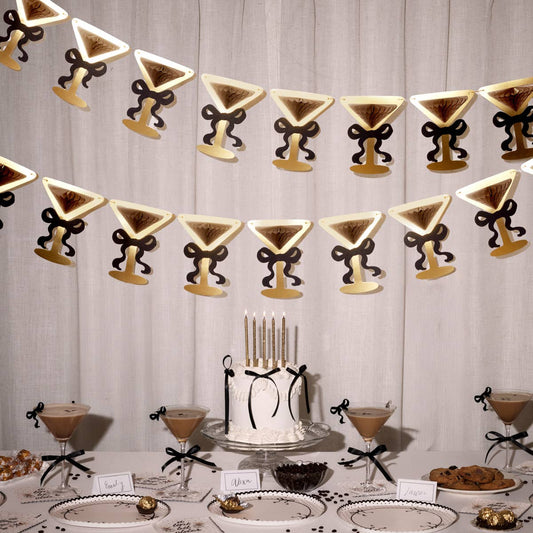 Espresso Martini Banner - 3D paper banner, dirty 30, tini bit older