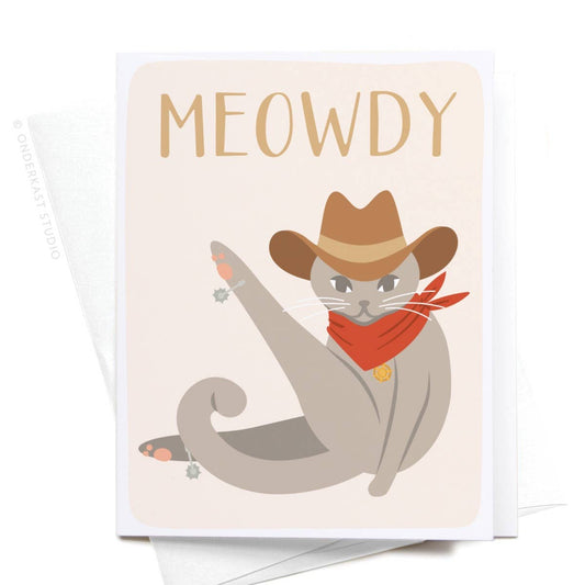 Meowdy Greeting Card