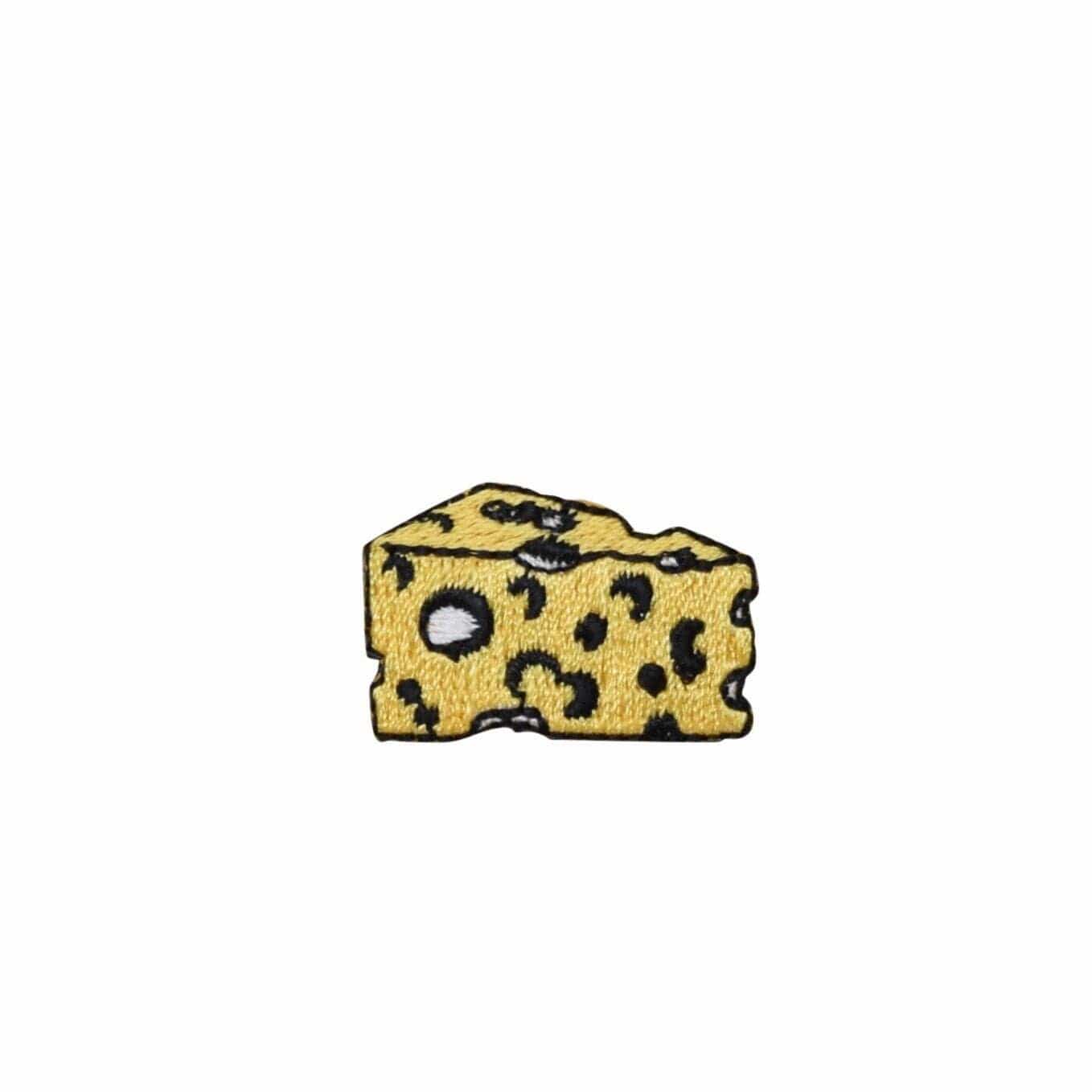 Cheese Wedge - Food - Yellow - Swiss - Embroidered Iron on Patch