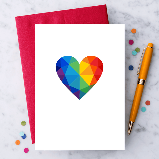 Rainbow Pride Heart Greeting Card