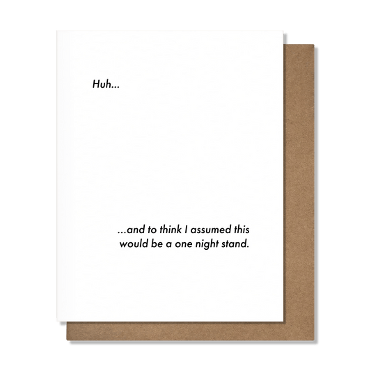 One Night Stand - Funny Love Card