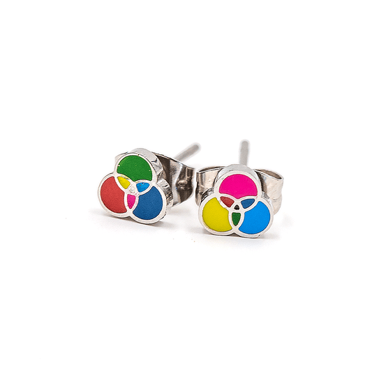 CMYK RGB Micro Stud Earrings