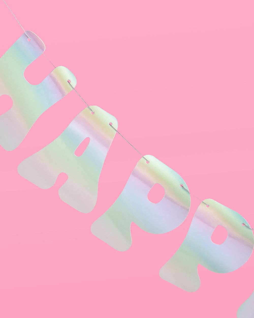 Happy Birthday Iridescent Foil 5" Banner, Party Decor