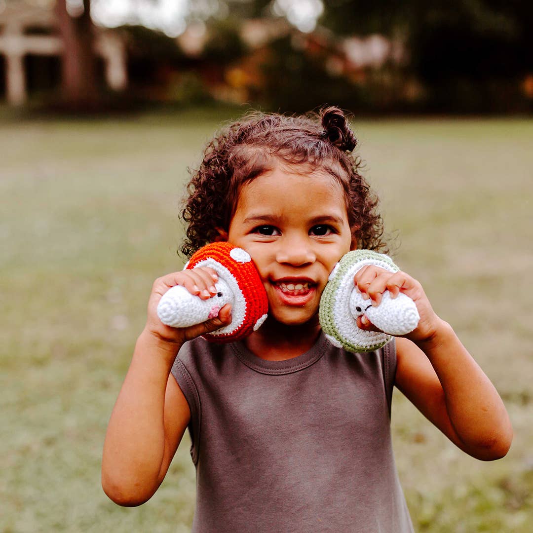 Pretend Play Food Rattle - Red Mushroom