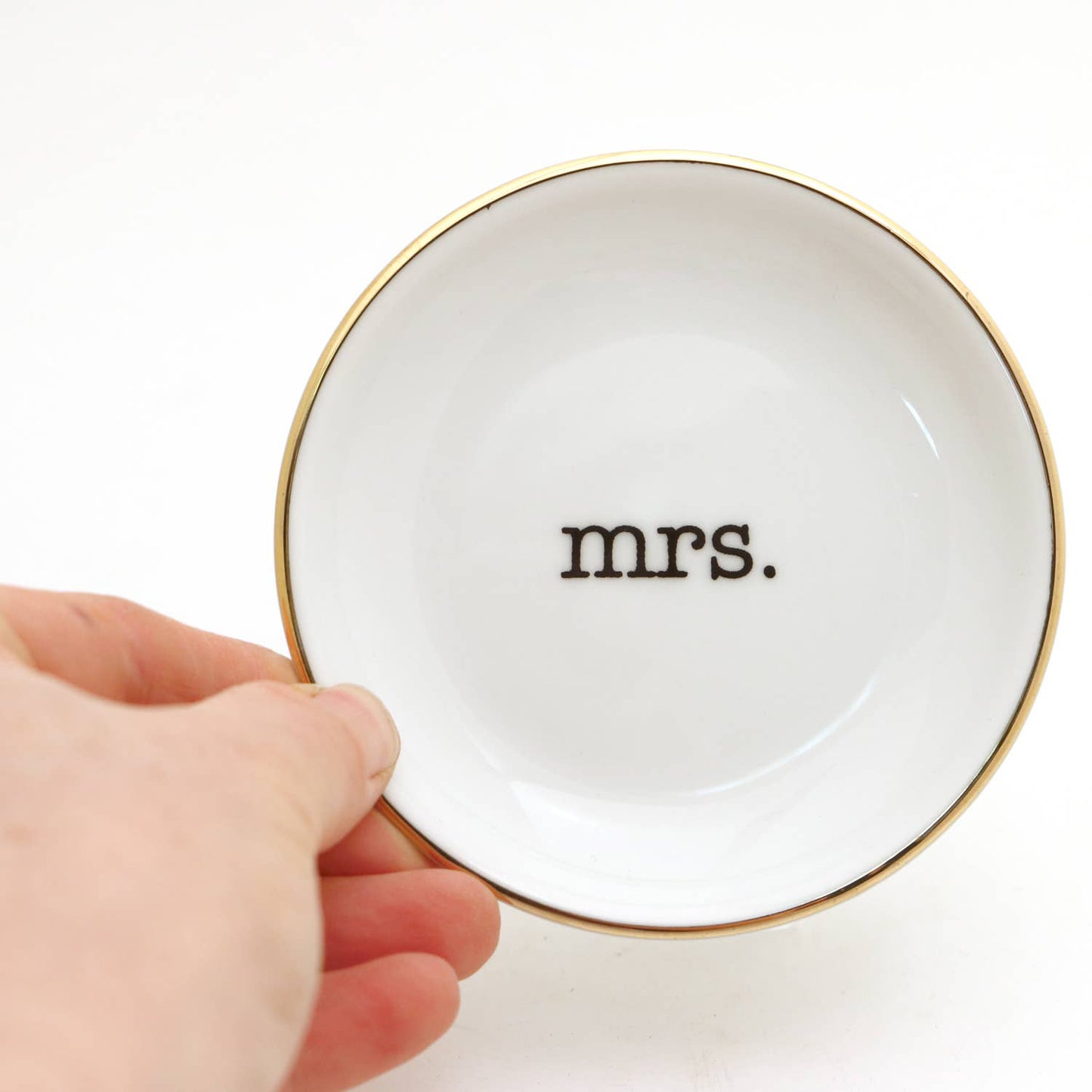Mrs. Ring Dish with 22k Gold Accents