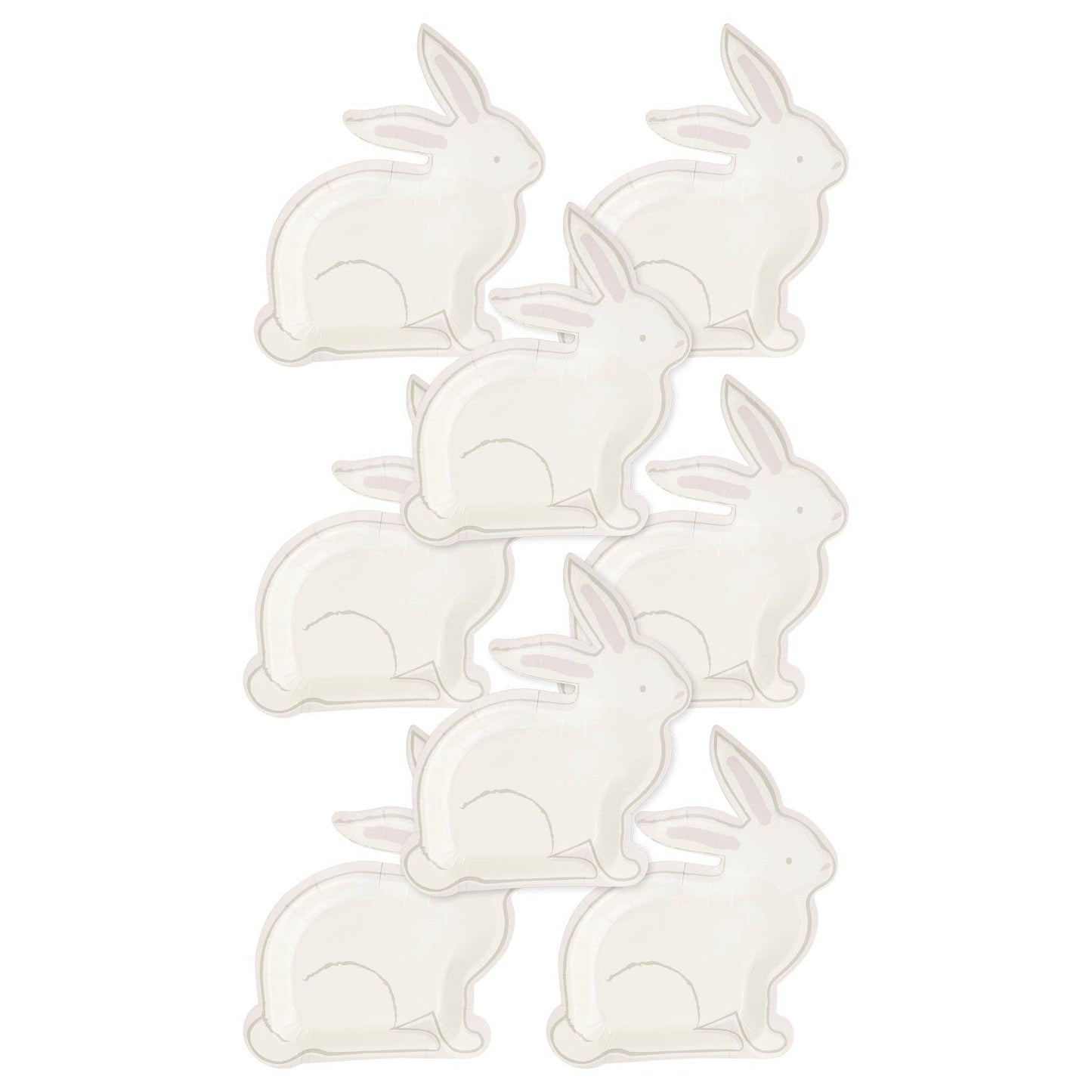 Full Bunny Shaped Paper Plate