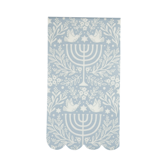 Floral Menorah Dinner Napkin