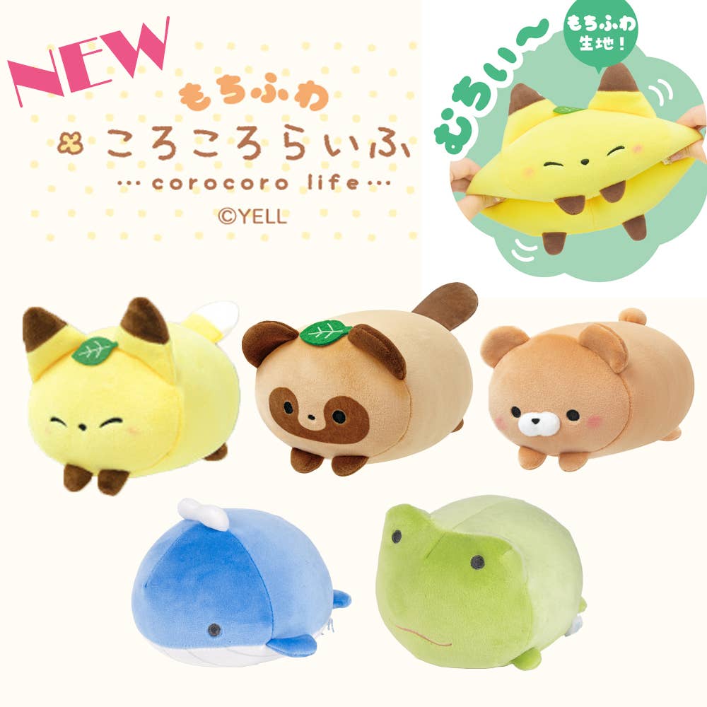 【NEW PLUSH】MOCHIFUWA KORO KORO LIFE FRIENDS! NEW ANIMAL: Whale