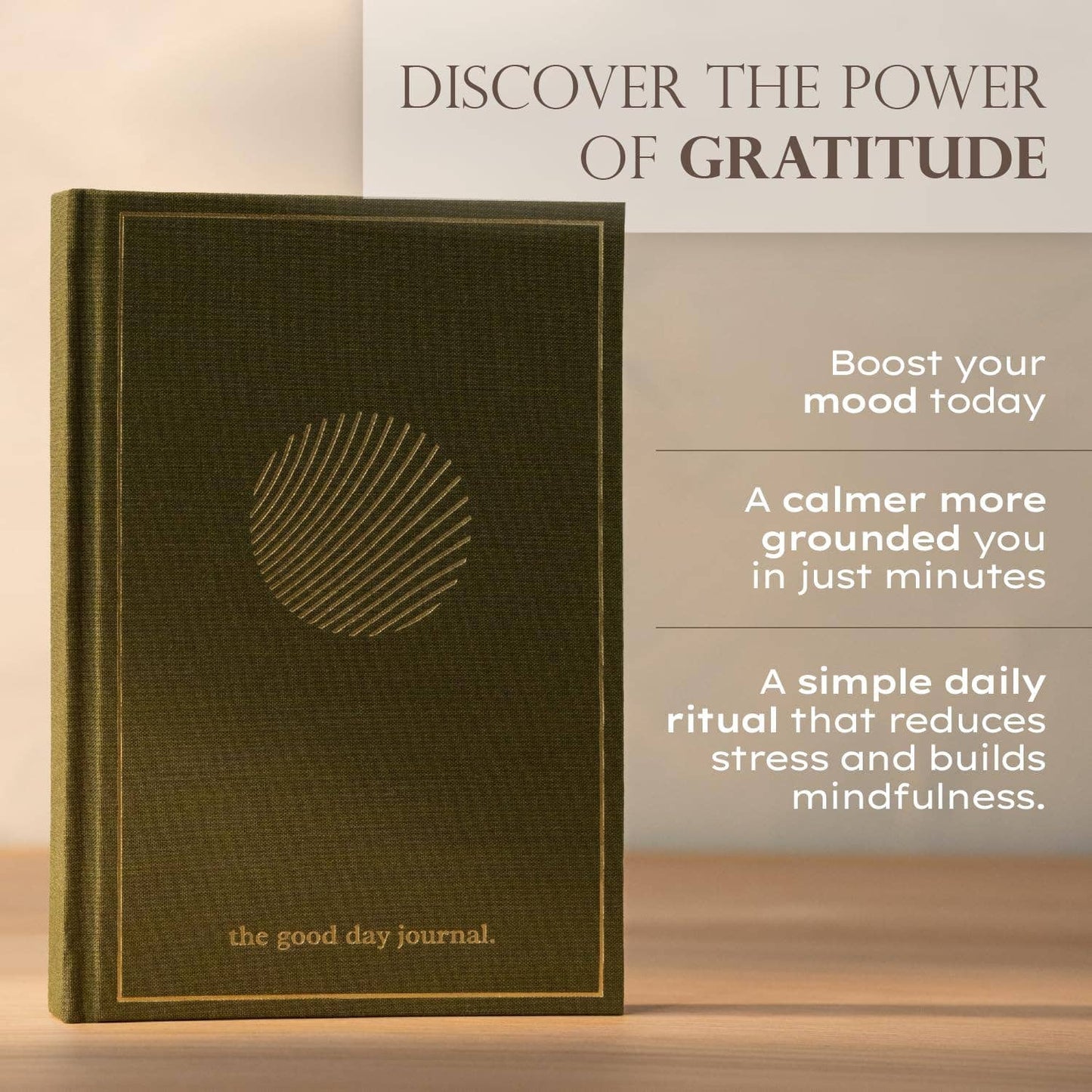 The Good Day Journal | Mindfulness & Gratitude Journal : Moss Green