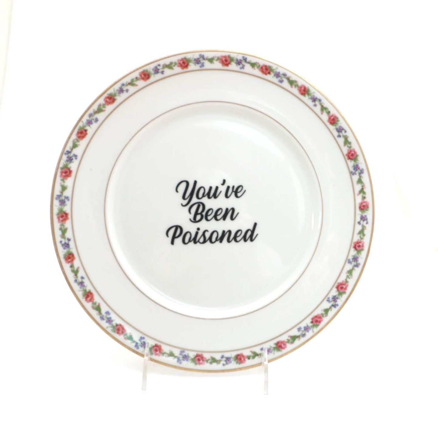 You've Been Poisoned vintage upcycled 10.5" Plate Program