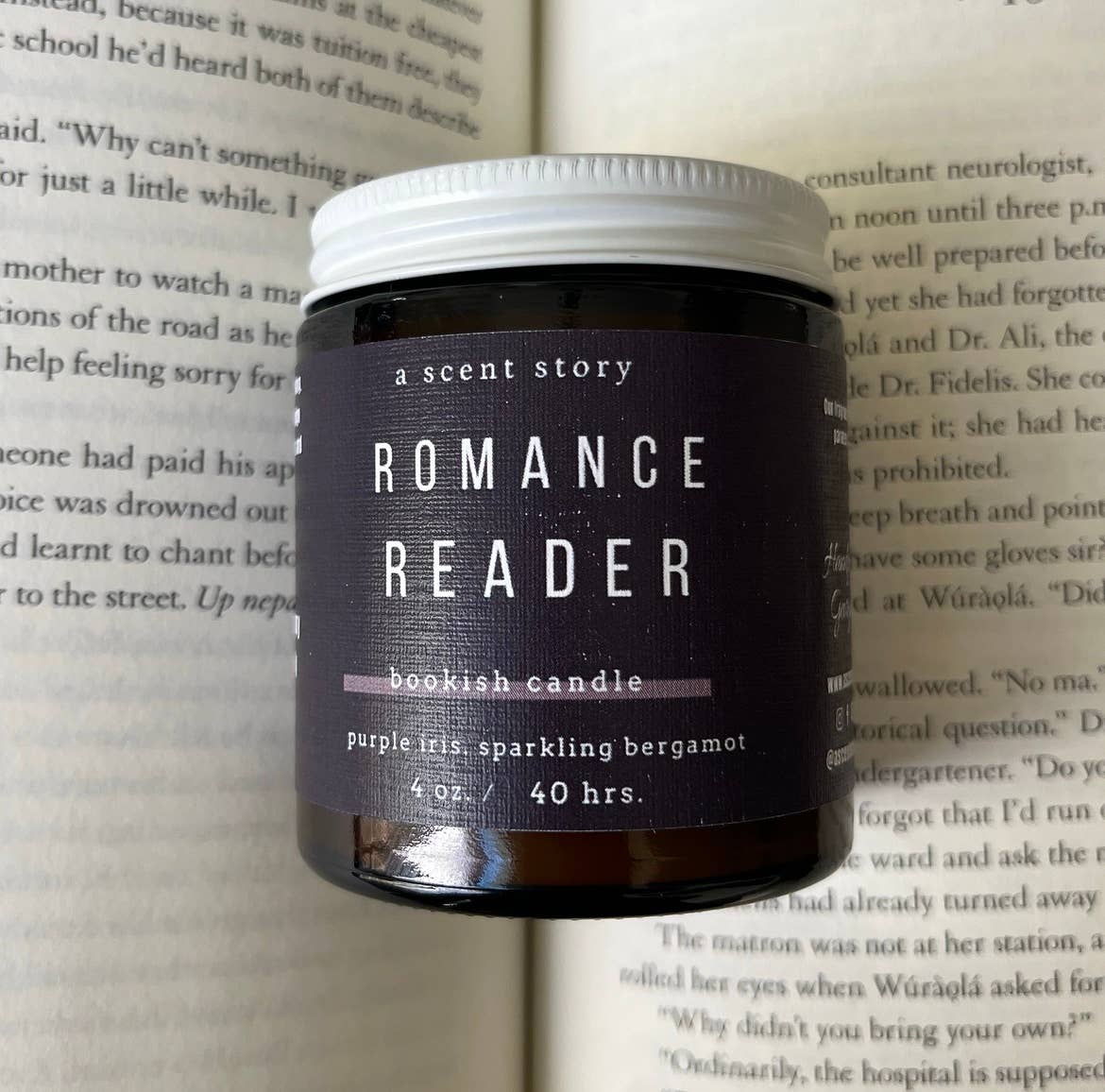 Romance Reader -  Bookish Candle | Book Themed Candle: 4 oz