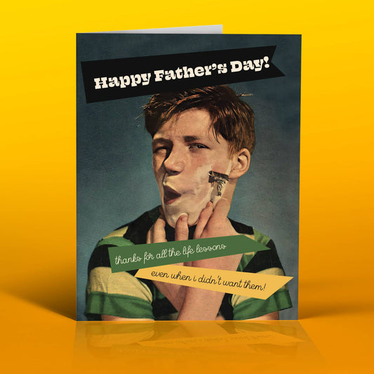 DAD LESSONS father's day card