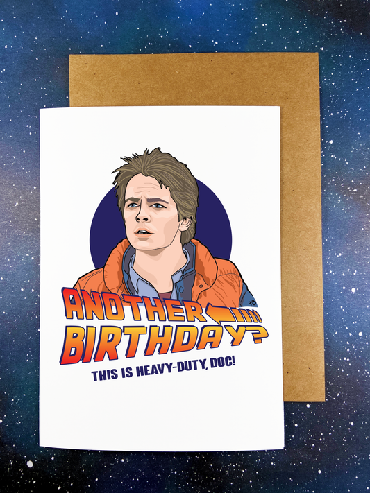 Marty McFly Birthday Greeting Card BTTF