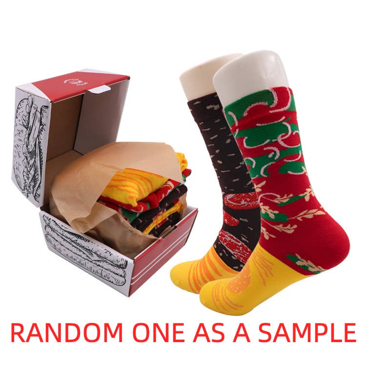 Foodie - Hamburger Socks 3 Pairs: SET