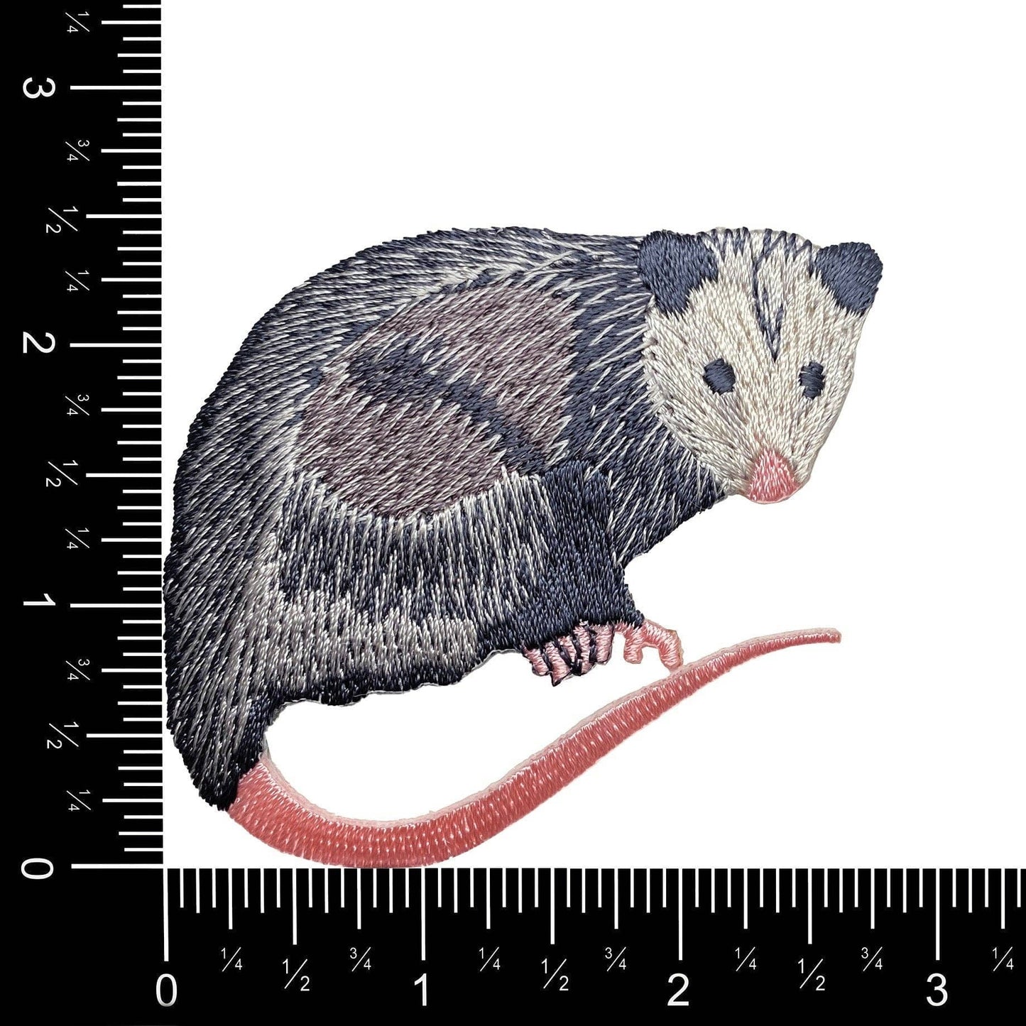 Opossum - North American Marsupial - Embroidered Iron on Patch