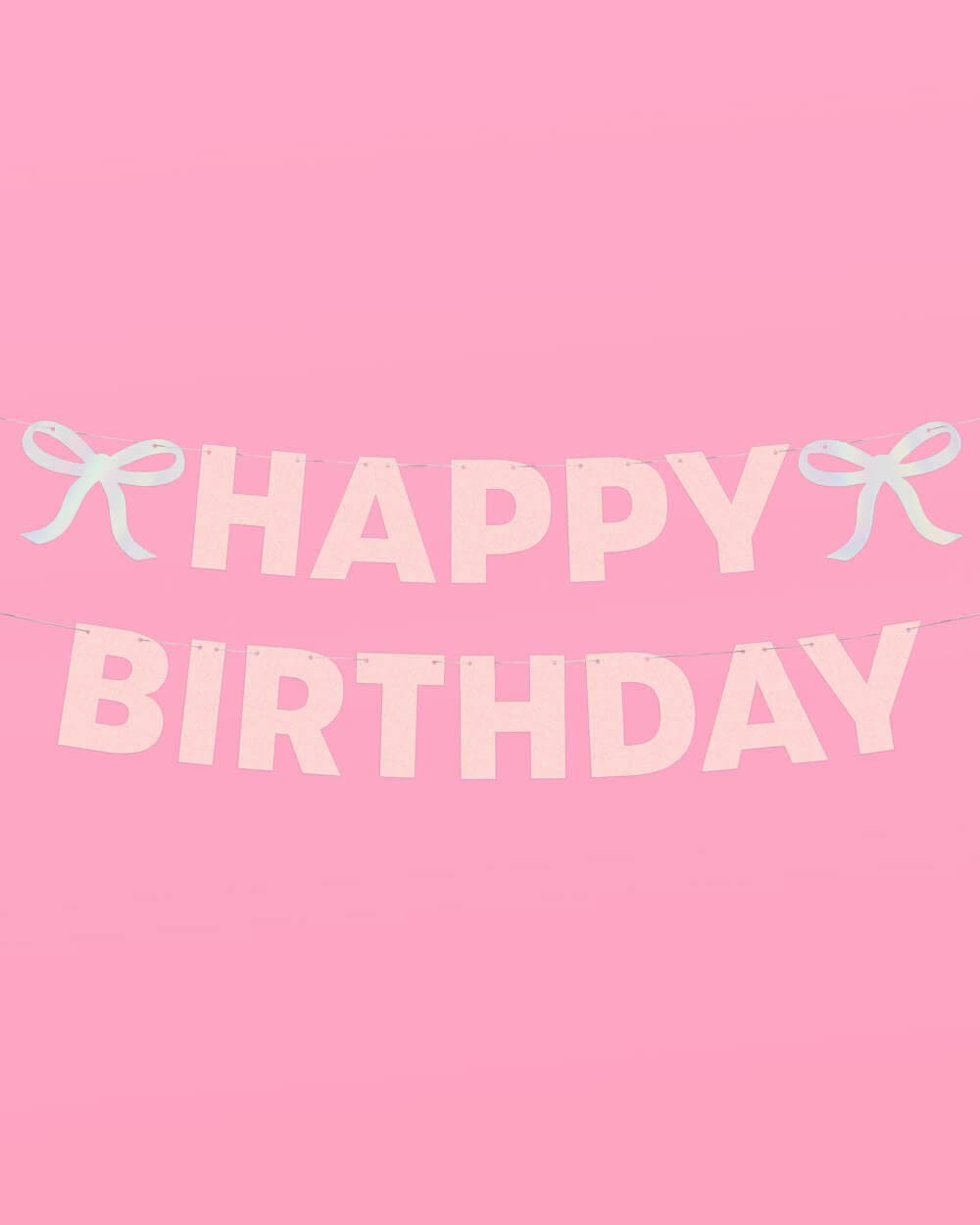 Birthday Bow Banner, Bday Supplies, Decorations