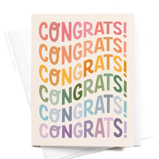 Congrats Wonky Type Greeting Card