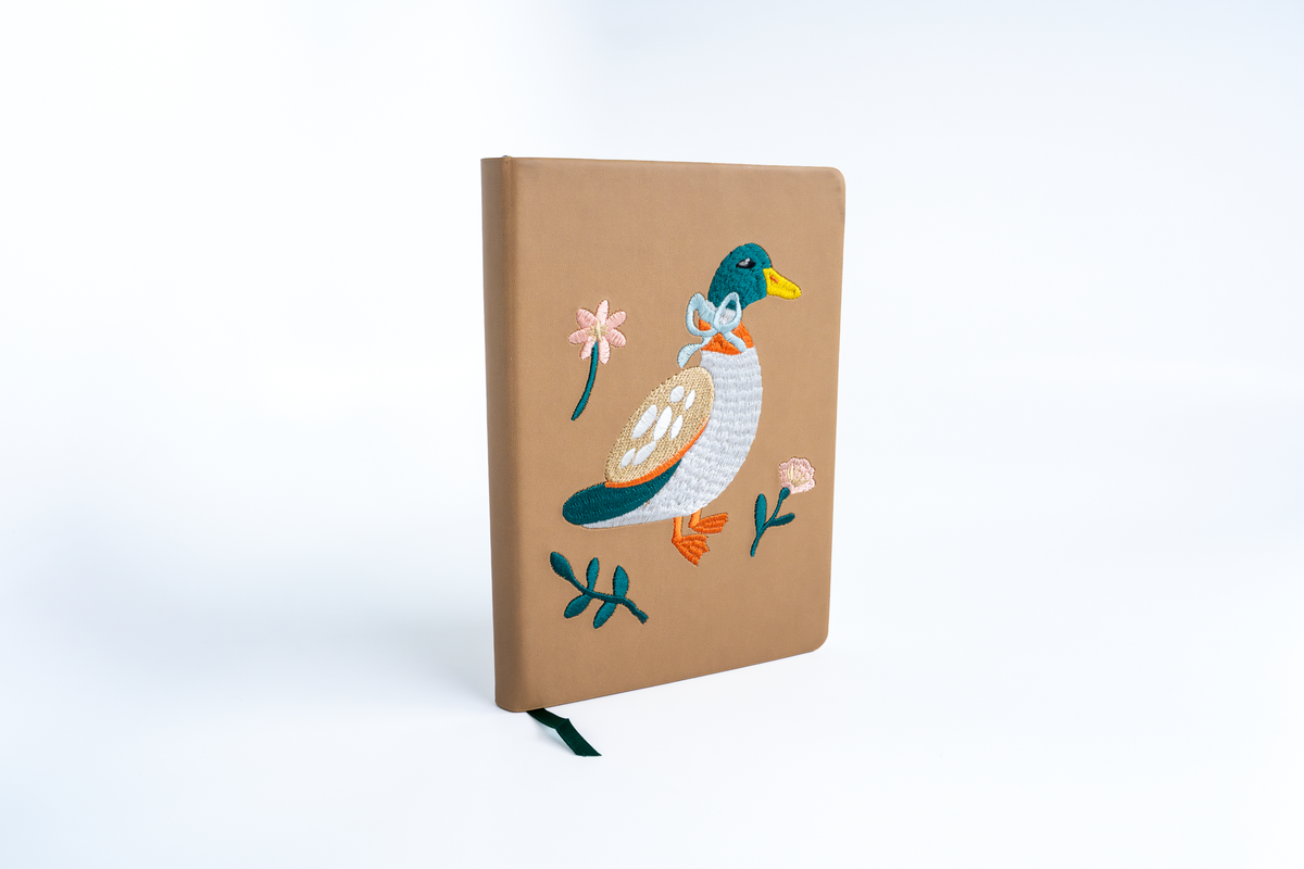 Ducky Hardbound Embroidered Notebook HBE2607L