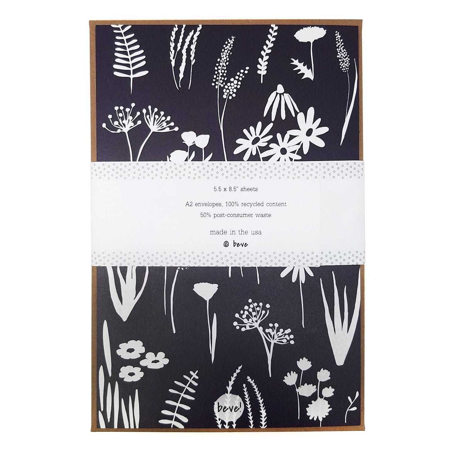 Navy Floral Letter Writing Set