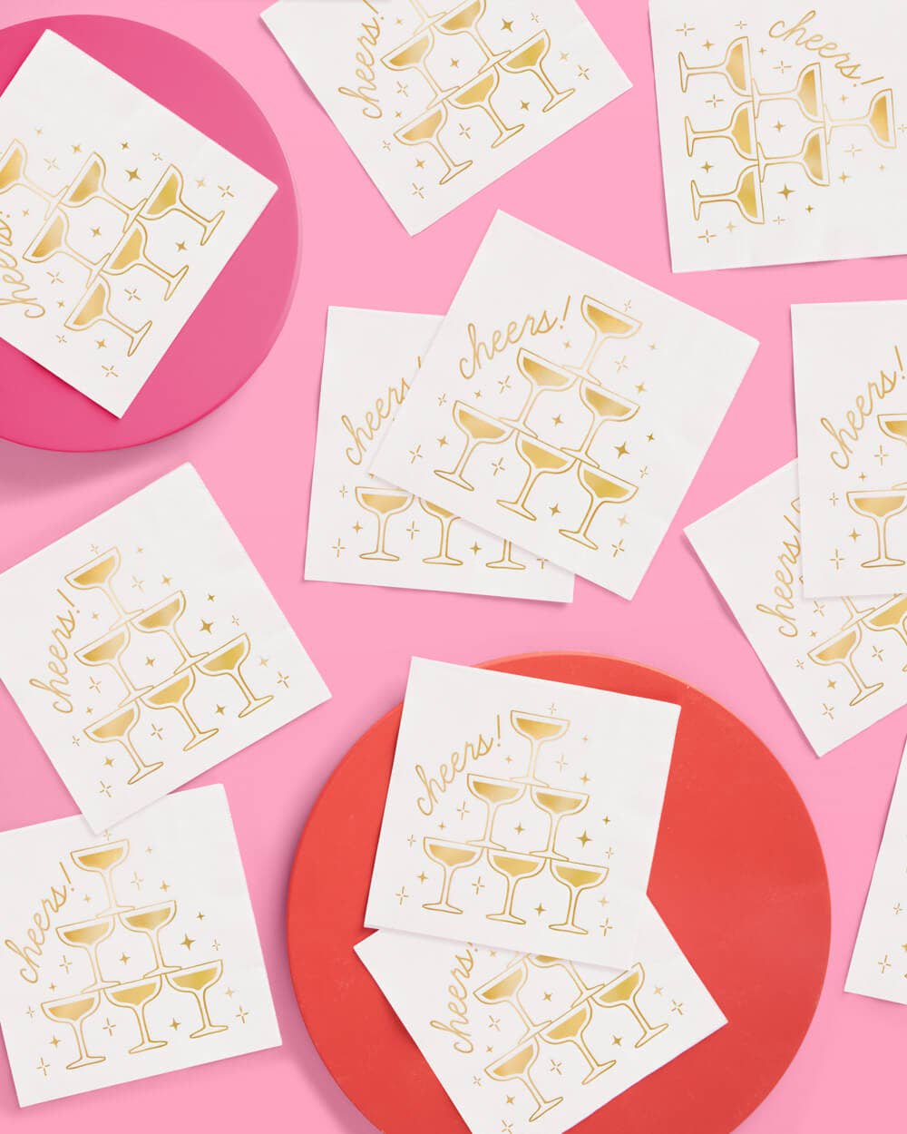 Gold Cheers Napkins - 50 foil napkins  New years eve NYE 2026