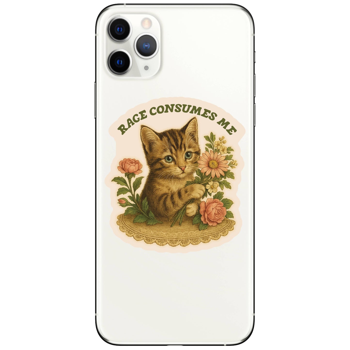 Rage Consumes Me Cat Sticker