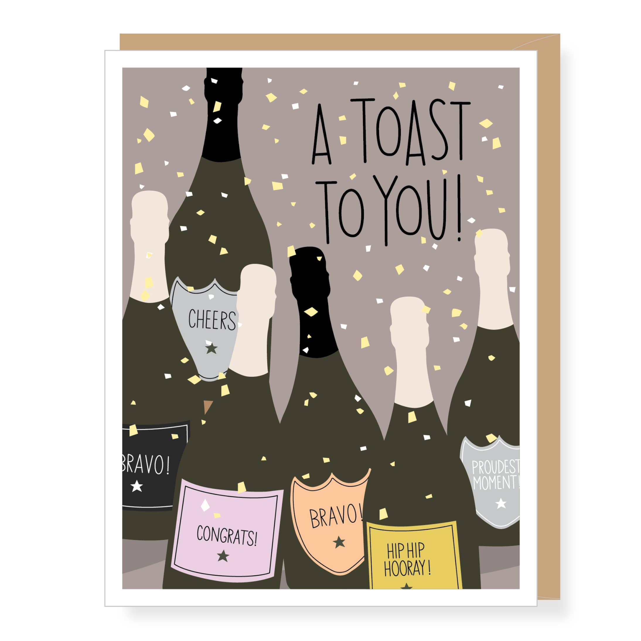 Champagne Toast To You Congratulations Card – CouCou Sentiment